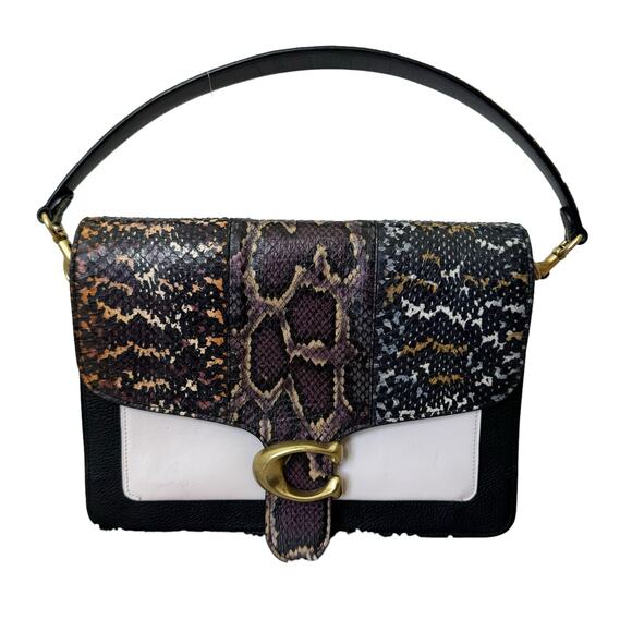 COACH Tabby Snakeskin Shoulder Bag - Picture 1 of 16